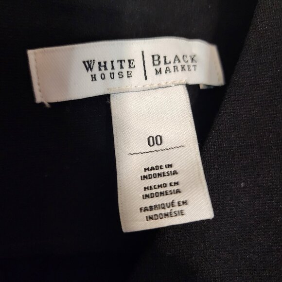 White House Black Market Sheath Dress Size 00 Color Block Sleeveless Zip Womens - Picture 2 of 3